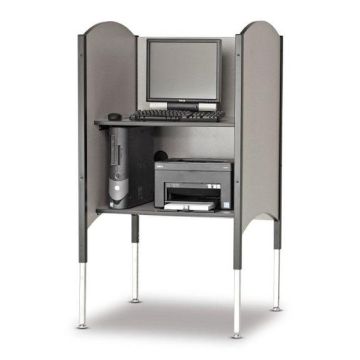 Kiosk with Printer Shelf and CPU Holder