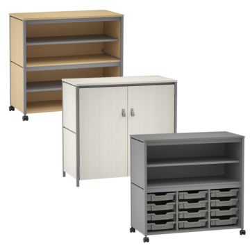 Constellate Double Low Cluster Classroom Storage Cabinets