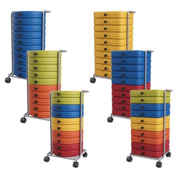 Isle Cushion Carts with 10 Isle Floor Cushions 