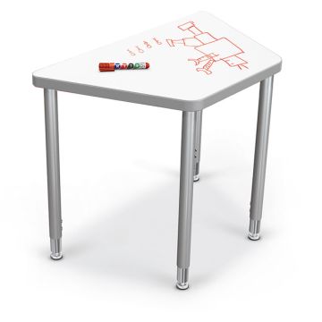 Trapezoid Snap Desks with Dry Erase Top