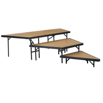3 Level Portable Hardwood Stage Pie Set by NPS