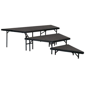 3 Level Portable Carpeted Stage Pie Set by NPS