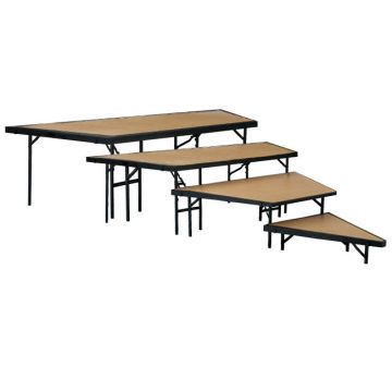 4-Tier Seated Riser Hardwood Stage Pie Section by NPS