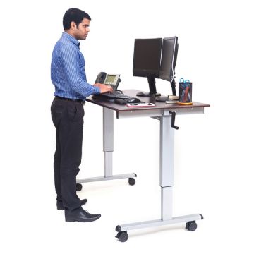 Crank Adjustable Stand Up Desk (60'' W)