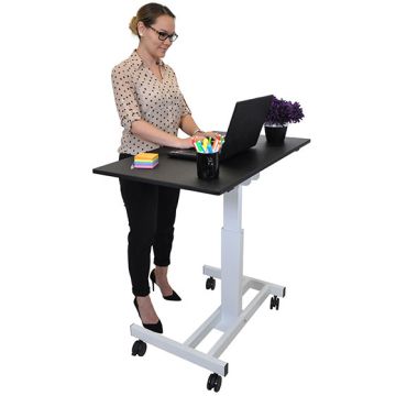 Crank Adjustable Single Column Stand Up Desk