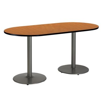 Mode Racetrack Café Tables w/ Round Silver Base