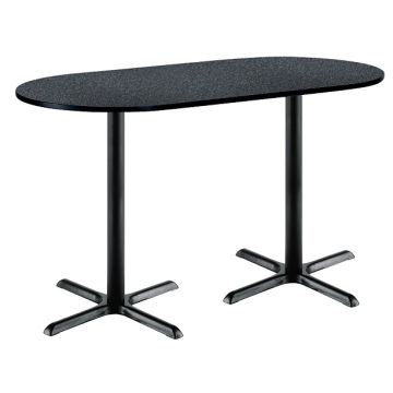 Mode Racetrack Bar Height Café Tables w/ Black X-Base