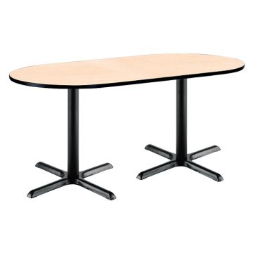 Mode Racetrack Cafe Table w/ Black X-Base
