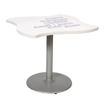 Puzzle Pedestal Table with Dry Erase Top