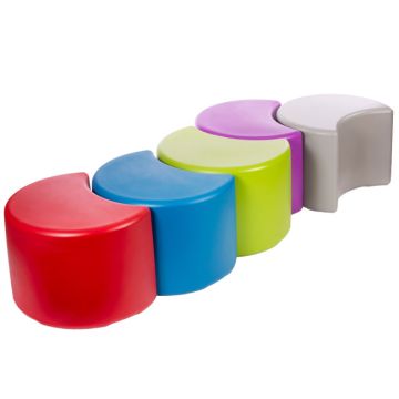 Session Crescent Plastic Stool Seating