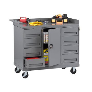Mobile Workbench with Storage Cabinet (8 Drawers)