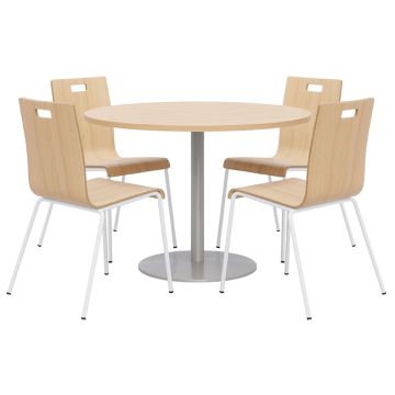 Round Cafe Table with JIVE Stack Chairs