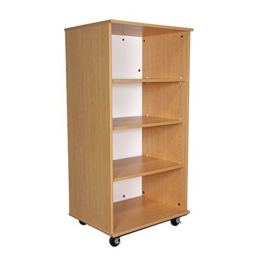 Mobile Bookcase with Dry Erase Back (30" W x 23" D x 60" H)