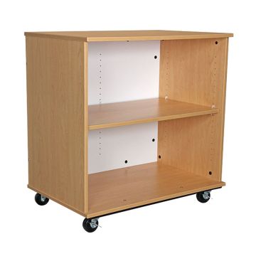 Mobile Bookcase with Dry Erase Back (36" W x 23" D x 36" H)