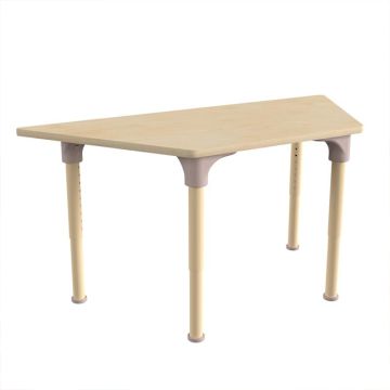 Adjustable Height Trapezoid Activity Table - Beech Wood