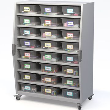 Haskell Explorer Tall Storage Cart with 24 Bins