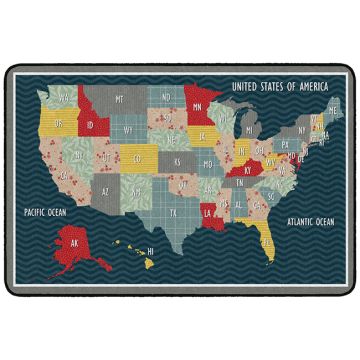 United States Collage Carpet
