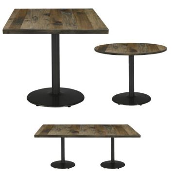 Urban Loft Round Cast Iron Base Cafe Tables