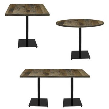Urban Loft Square Steel Base Cafe Tables