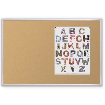 Valu-Tak Cork Bulletin Board with Aluminum Trim