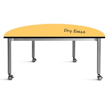 Tall Versatilis Dry Erase Non-Folding Table (59'' Semi Circle)