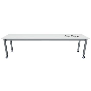 Versatilis Dry Erase Non-Folding Table (59'' x 20'' Thin Rectangle)