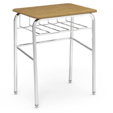 72 Series Open View Student Desk w/ Wire Book Basket