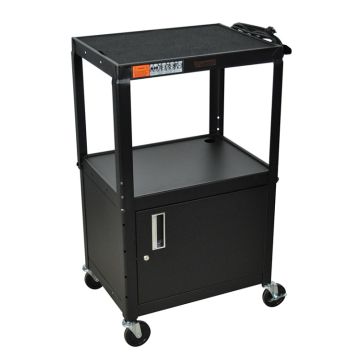 Metal Utility Cart w/ Cabinet & Electrical Assembly