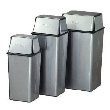 Wastewatcher Stainless Steel Push Top Receptacles