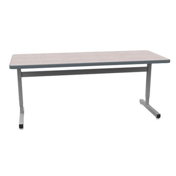 UNE-T Jr. 2-Student Rectangle Table w/Square Adjustable Legs (24" x 60")