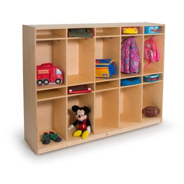 10 Section Birch Coat Locker