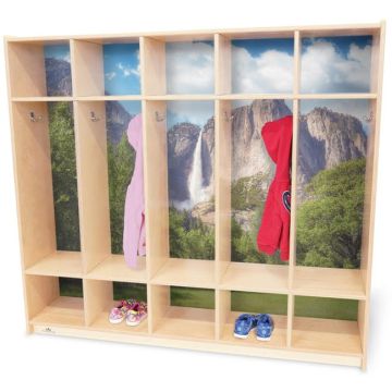 5 Section Nature View Coat Locker