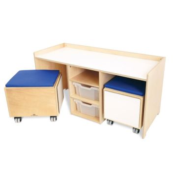 Stem Activity Desk w/ Mobile Bin Set