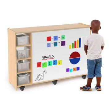 Magnetic Write and Wipe Mobile Cabinet