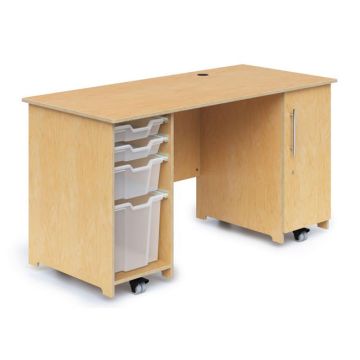 Teacher Desk with Trays & Locking Door