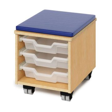 Teacher's Rolling Stool with Tray Storage