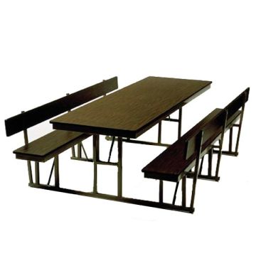 Standard Cafeteria Bench Tables w/ Back
