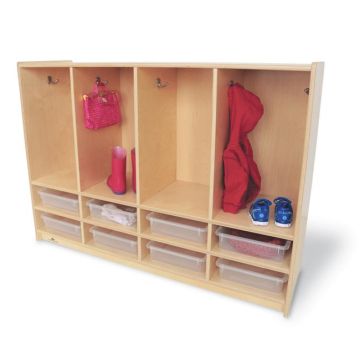 Toddler Eight Section Coat Locker w/ Trays