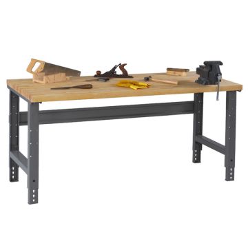 Hardwood Top Workbenches with Adjustable Legs