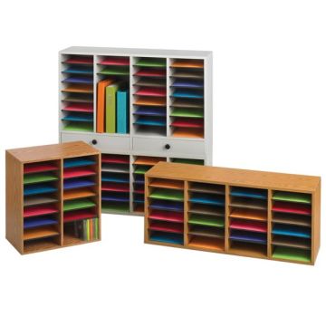 Wood Adjustable Literature Organizers by SAFCO