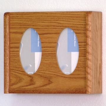 Oak Tissue Dispenser and Glove Box Wall Cabinets