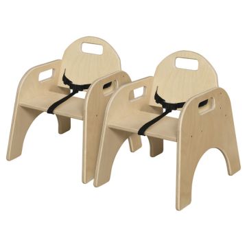 Woodie Chair (9'' H with Seat Belt - Set of 2) (2-3 Years)